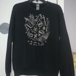 Unisex Harry Potter crewneck “the stories we love best live in us forever”